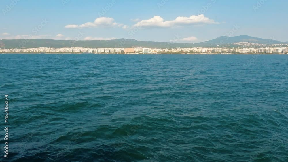 Scenes from a boat traveling from Thessaloniki city Scenes from a boat traveling from Thessaloniki city