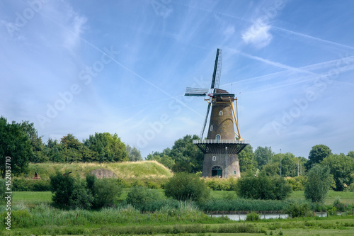 Mill de Hoop in the fortified town of Gorinchem, (Gorkum), Zuid-Holland Province, The Netherlands photo