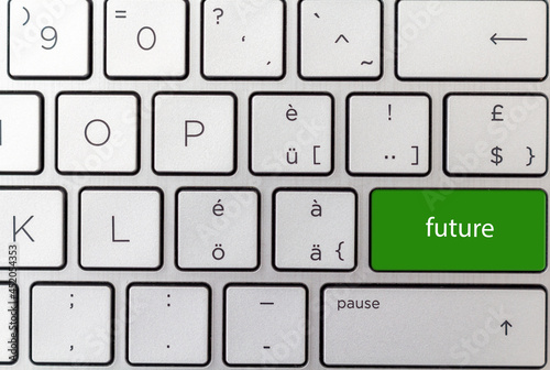 Word future on a green keyboard button