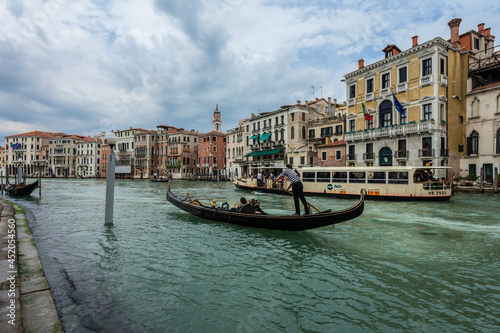 Great Venice.The narrow, black boats of Venice. © Svetlana