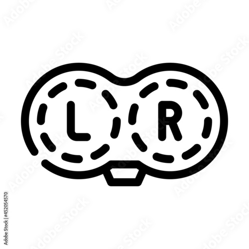 lenses ophthalmology line icon vector. lenses ophthalmology sign. isolated contour symbol black illustration