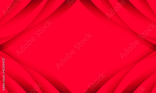 Beautiful Red Cover Background With Curved Shapes