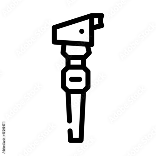 retinoscope ophthalmology line icon vector. retinoscope ophthalmology sign. isolated contour symbol black illustration