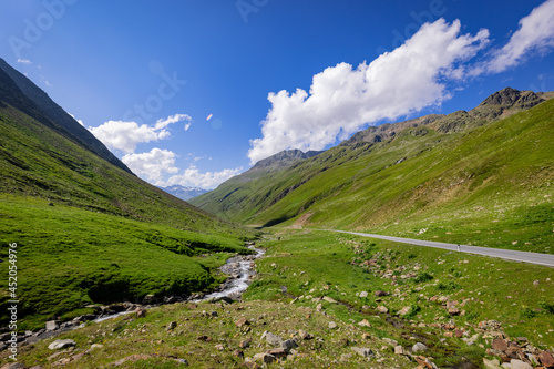 Famous Timmelsjoch High Alpine Road in the Austrian Alps also called Passo Rombo - travel photography