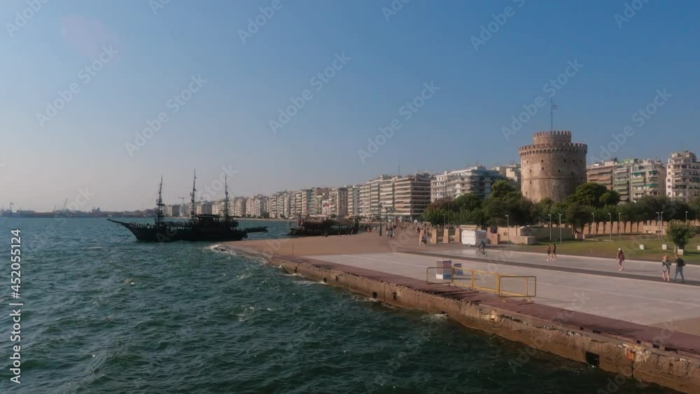 Scenes from a boat traveling from Thessaloniki city Scenes from a boat traveling from Thessaloniki city