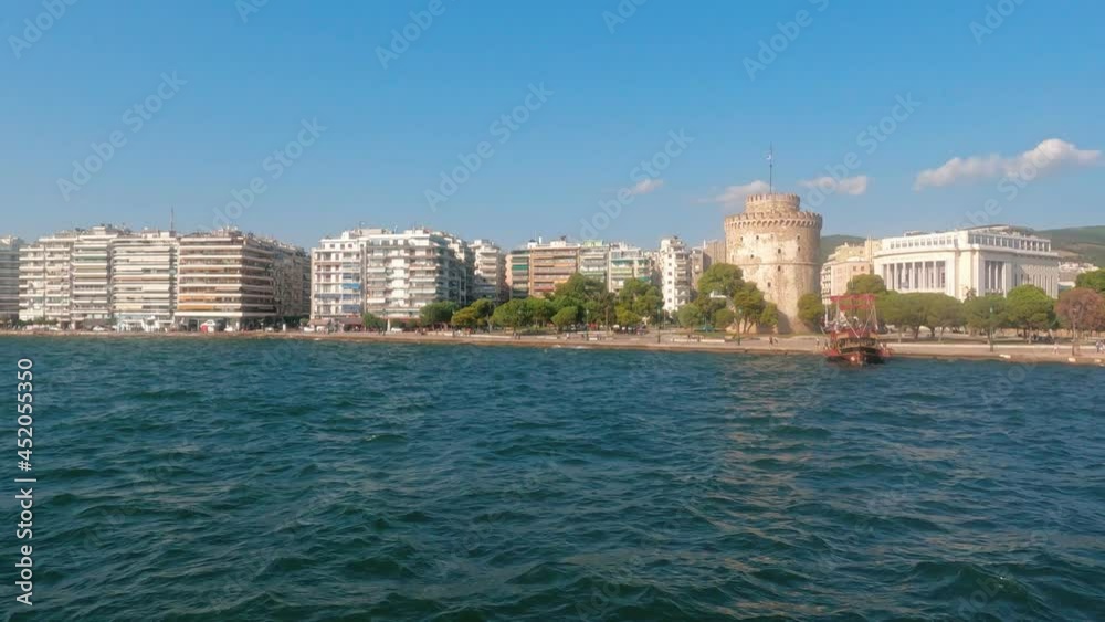 Scenes from a boat traveling from Thessaloniki city Scenes from a boat traveling from Thessaloniki city