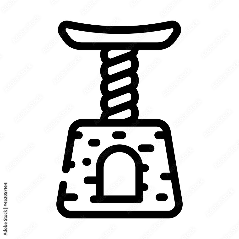 cat house pet toy line icon vector. cat house pet toy sign. isolated contour symbol black illustration cat house pet toy line icon vector. cat house pet toy sign. isolated contour symbol black illustration