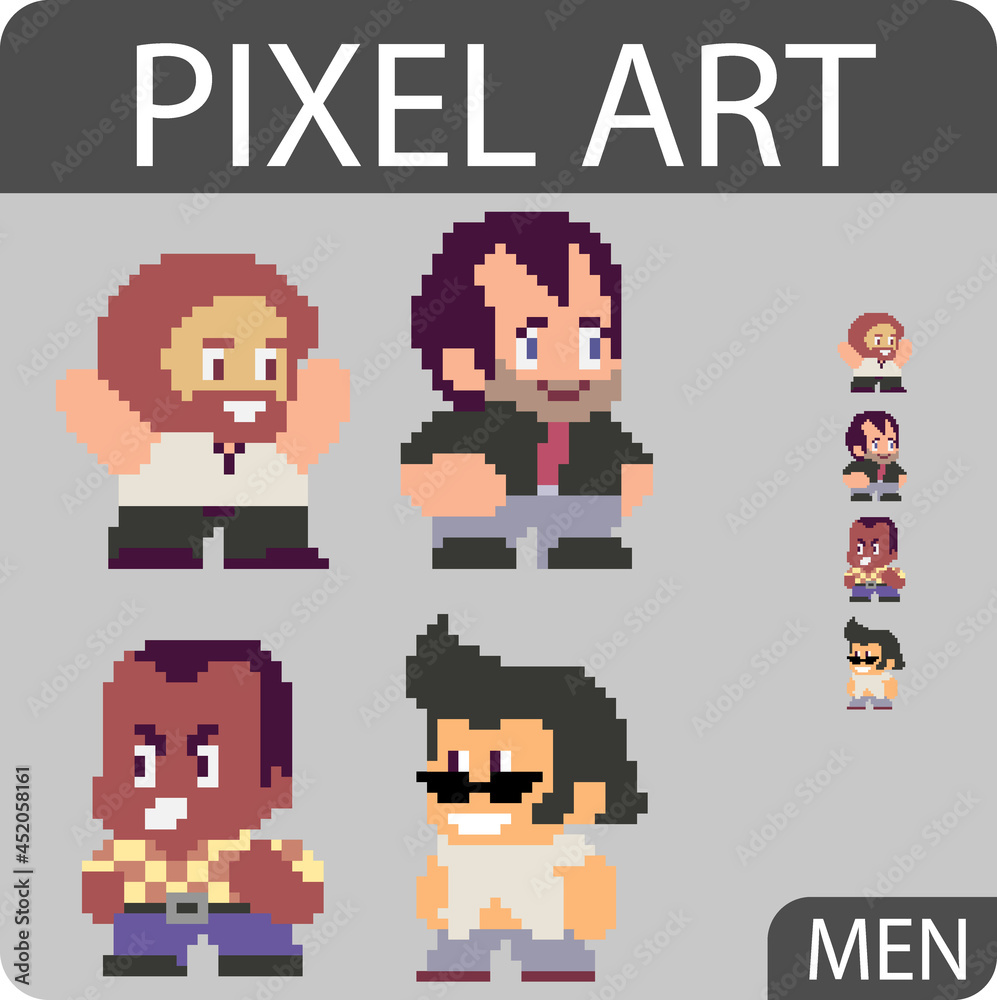 © Markov - Set of funny pixel characters