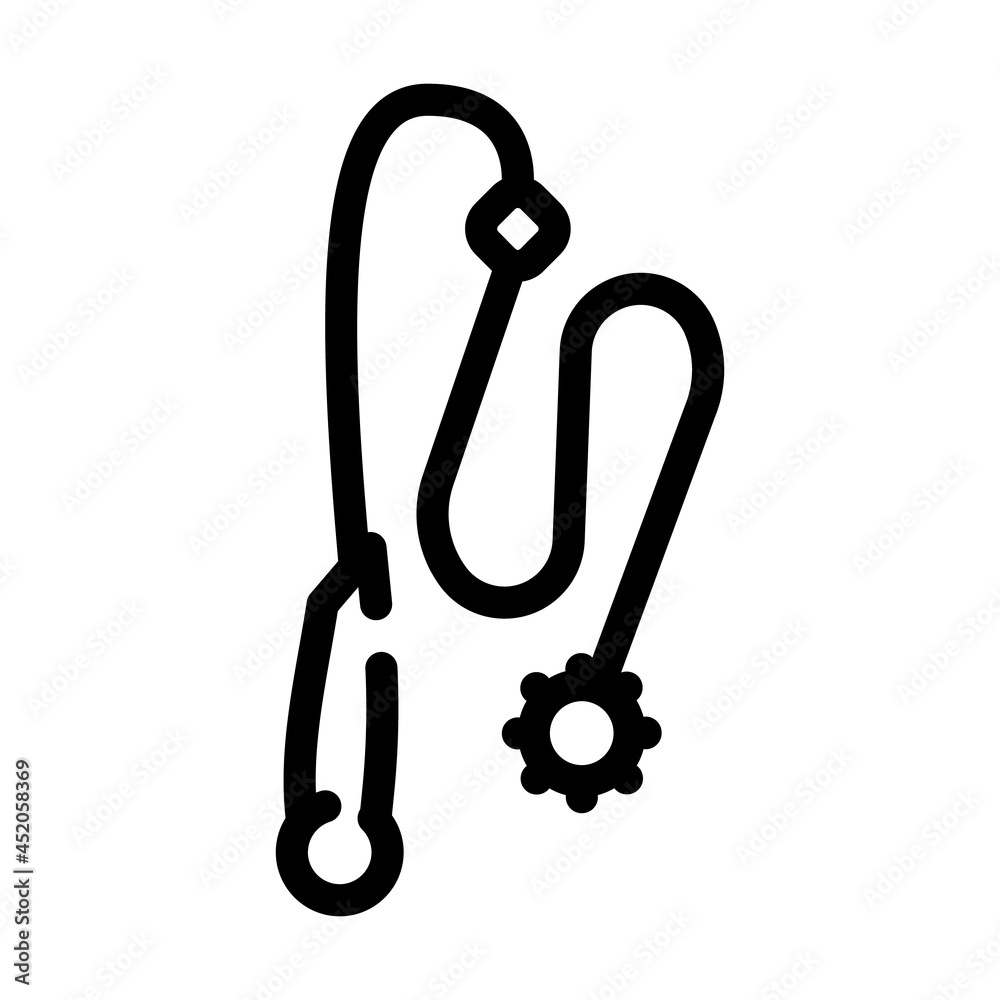 stick cat pet toy line icon vector. stick cat pet toy sign. isolated contour symbol black illustration stick cat pet toy line icon vector. stick cat pet toy sign. isolated contour symbol black illustration
