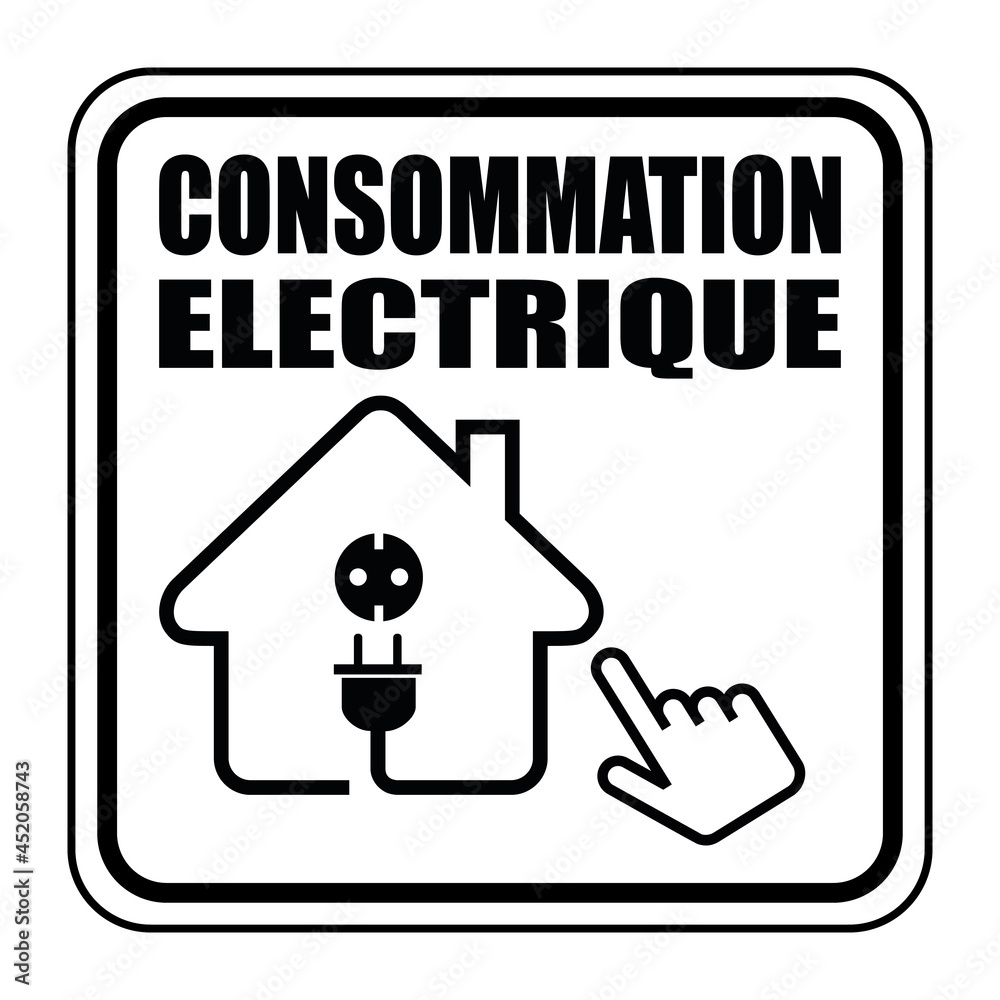 Logo consommation électrique.
