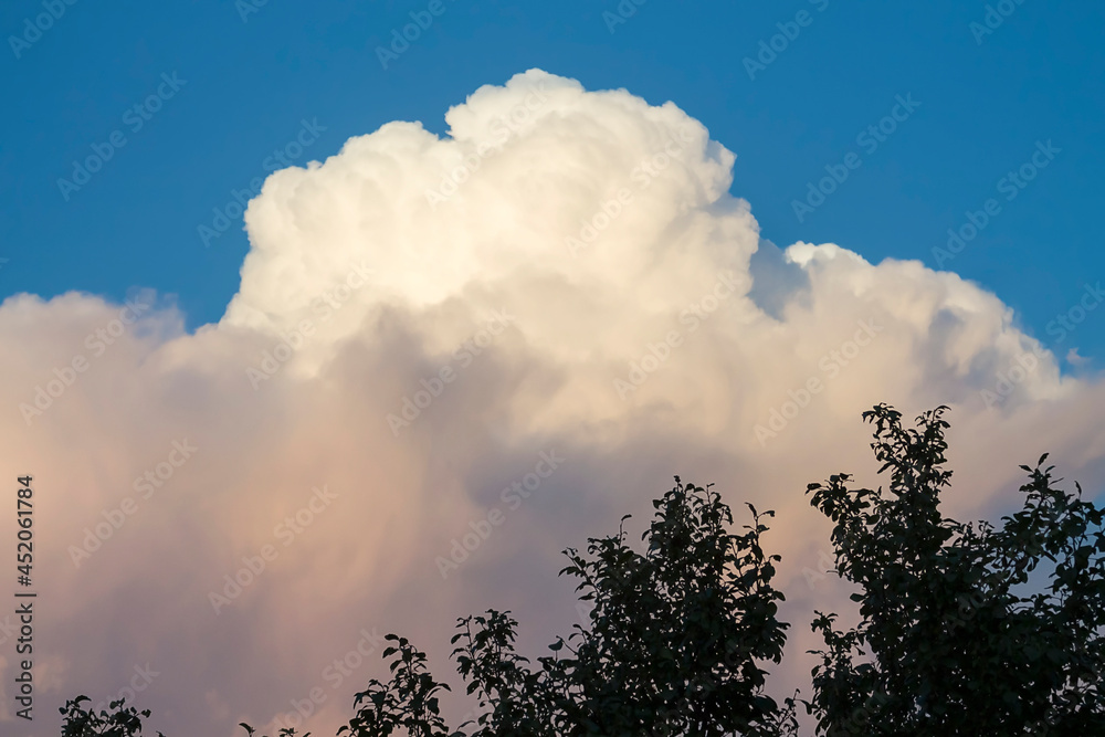 Looking at the dramatic sky with clouds announcing bad weather. Adobe RGB color space. Looking at the dramatic sky with clouds announcing bad weather. Adobe RGB color space.