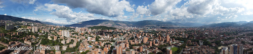 Panoramica occidente city of medellin, aerial photography with drone