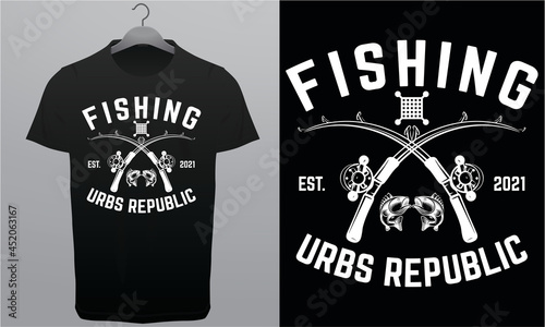Fishing 2021 Urbis Republic Royalty-Free T-Shirt Design Template photo