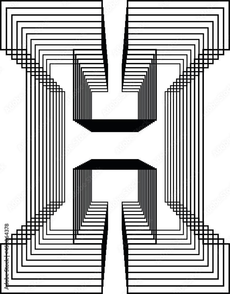 Letter H Line Logo Icon Design Letter H Line Logo Icon Design