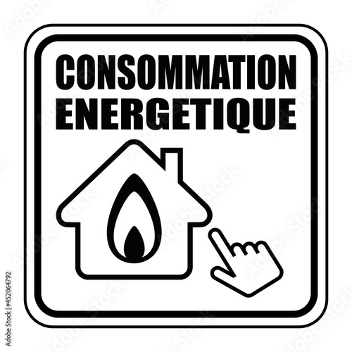 Logo consommation énergétique.