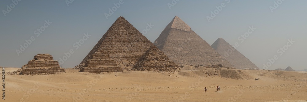 Pyramids on the Giza plateau. Egypt.