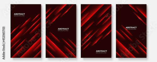 Red vector banner illustration technology with line pattern over dark background. Modern hi tech digital technology concept. Abstract internet communication, future science techno design