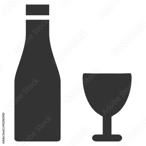 Alcohol drinks icon with flat style. Isolated vector alcohol drinks icon image on a white background.