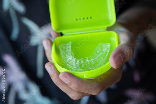 Beautiful smile and white teeth of a young woman