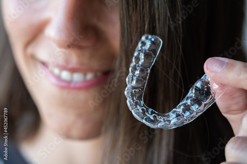Beautiful smile and white teeth of a young woman
