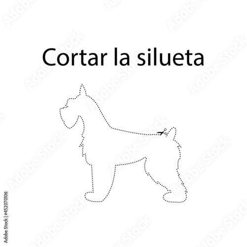 perro para recortar. cortar