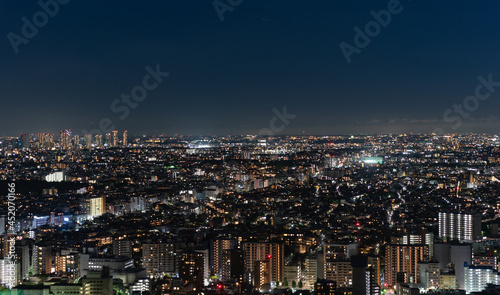 city skyline at night