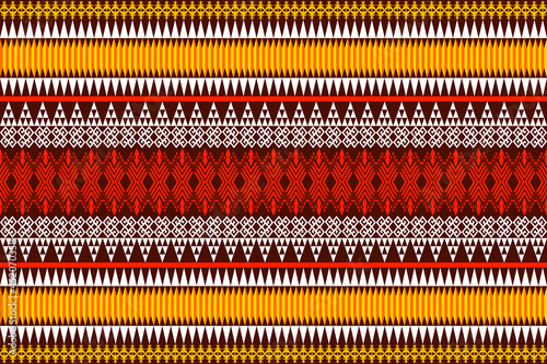 Geometric ethnic seamless pattern traditional. Design for background,carpet,wallpaper,clothing,wrapping,Batik,fabric,Vector illustration.embroidery style.