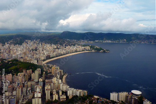 Aerial view of Icaraí and Ingá beaches in Niterói, Rio de Janeiro