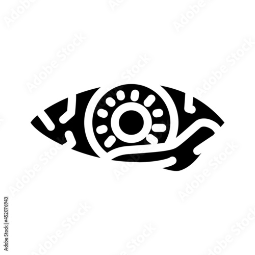 eye infection ophthalmology glyph icon vector. eye infection ophthalmology sign. isolated contour symbol black illustration