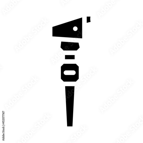 retinoscope ophthalmology glyph icon vector. retinoscope ophthalmology sign. isolated contour symbol black illustration