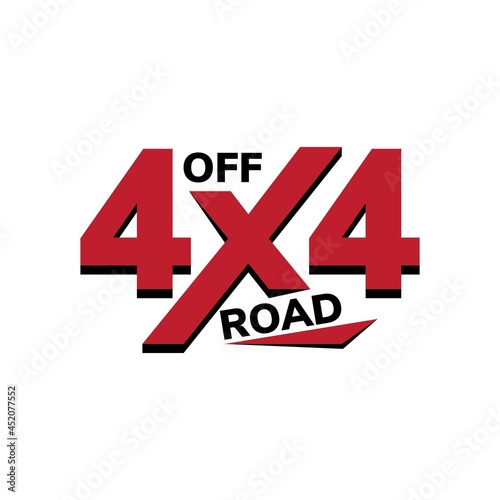 4x4 off-road emblem. Extreme Suv logo vector illustration
