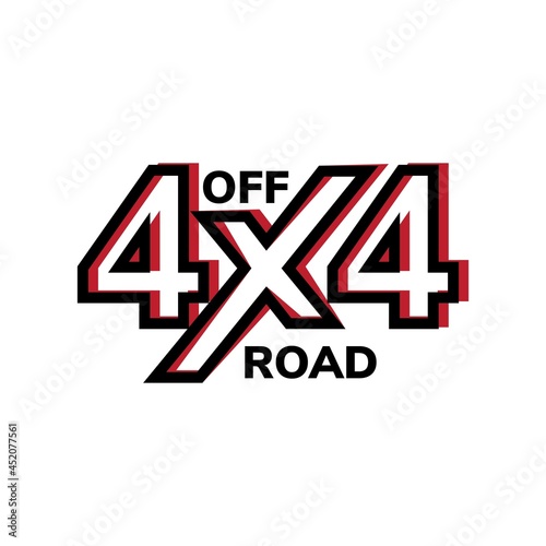 4x4 off-road emblem. Extreme Suv logo vector illustration
