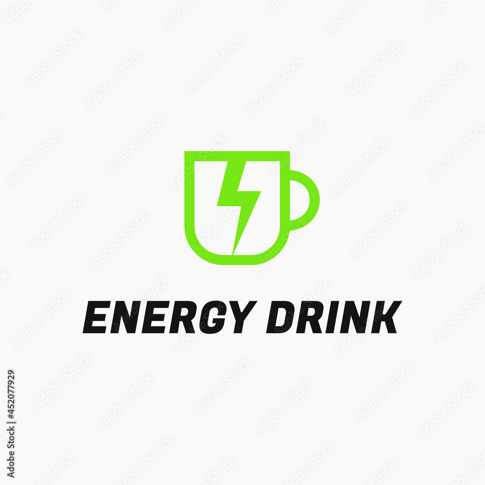 Fototapeta premium Energy Drink Logo design vector template, Soda Beverage to increase Stamina and Energetic logo design