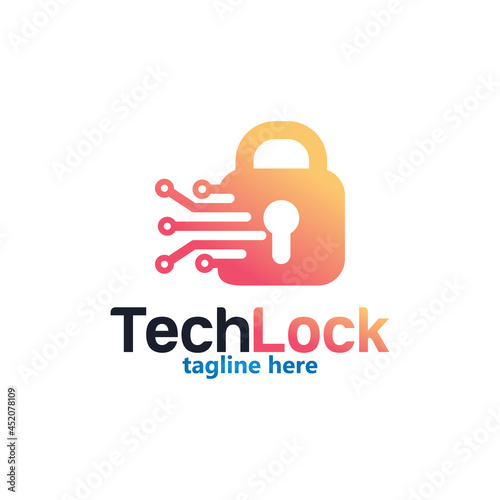 tech lock logo icon