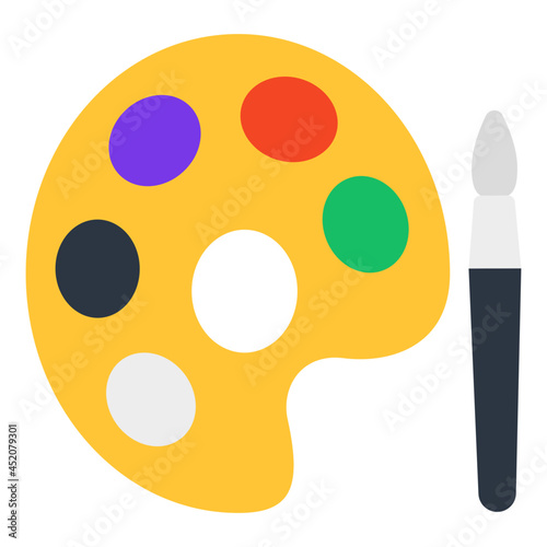 A trendy vector design icon of color palette