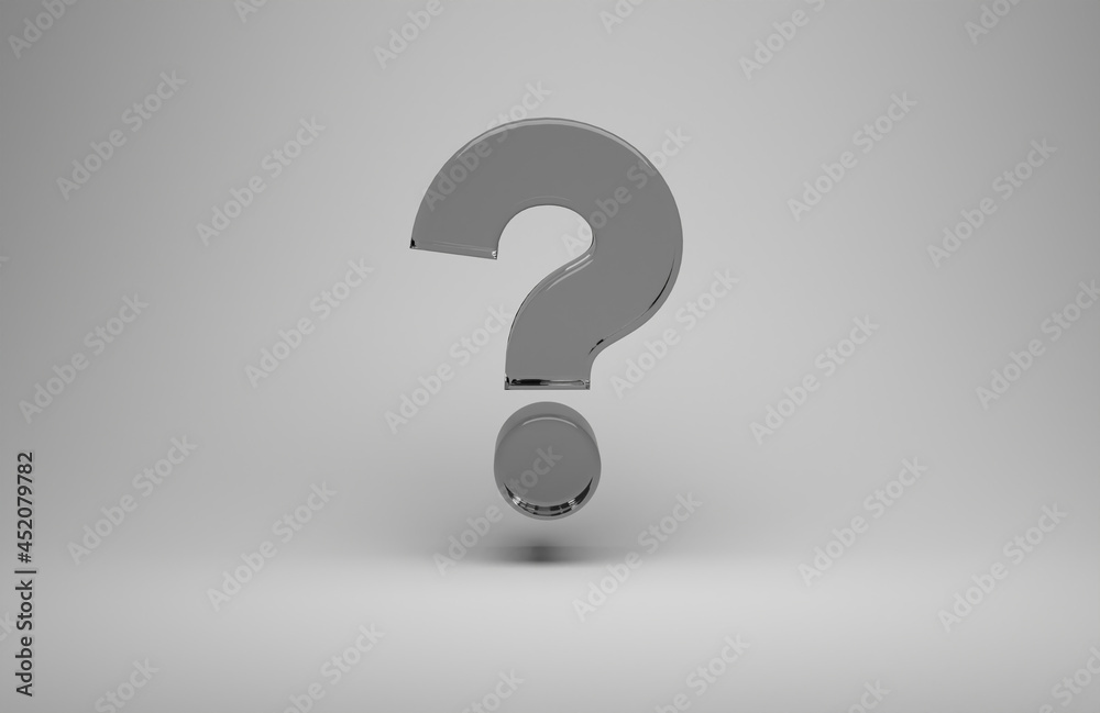 3d question mark symbol dark color illustration made of transparent glass material, for your asset needs on a gray background 3d question mark symbol dark color illustration made of transparent glass material, for your asset needs on a gray background