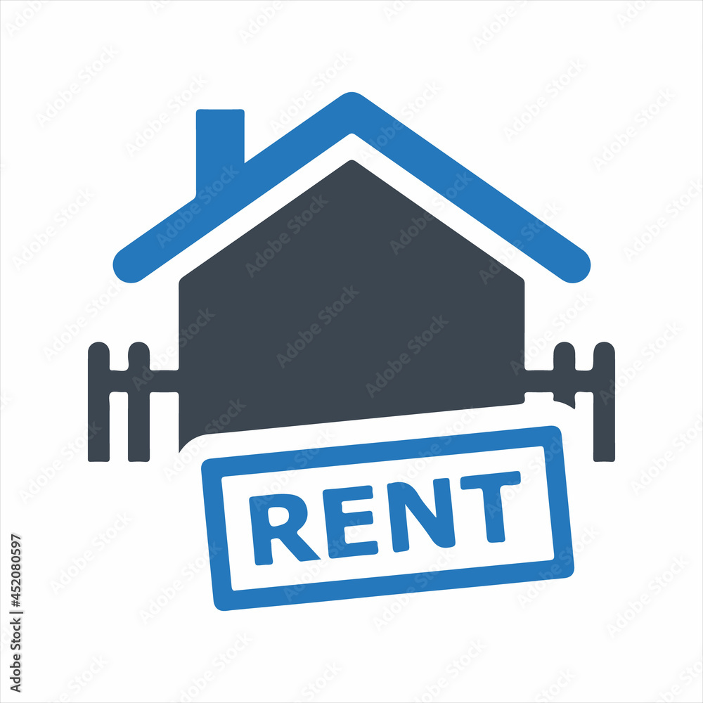 Home rent icon. Vector and glyph Home rent icon. Vector and glyph