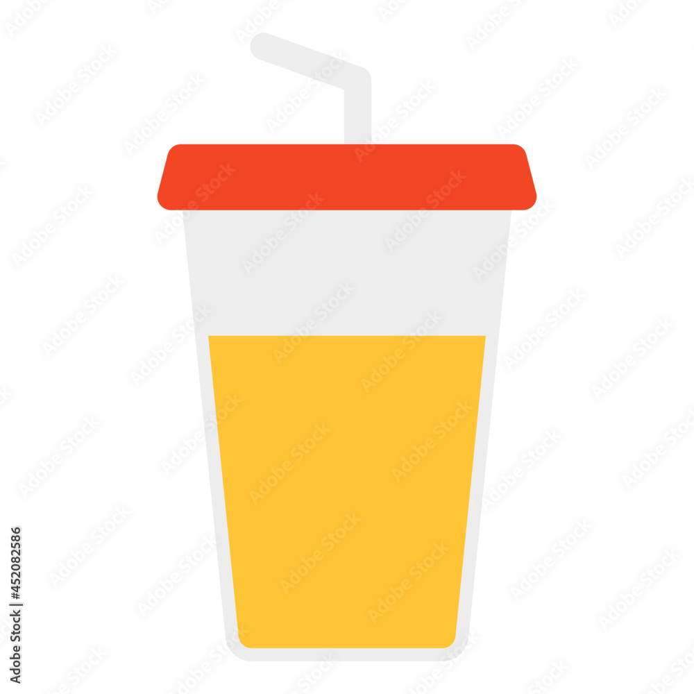 Juice cup with straw, takeaway drink icon Juice cup with straw, takeaway drink icon