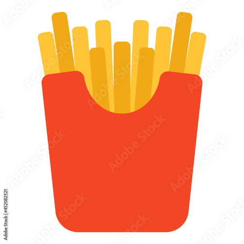 Potato fries packet icon, editable vector