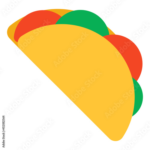 Junk food icon, vector design of burrito