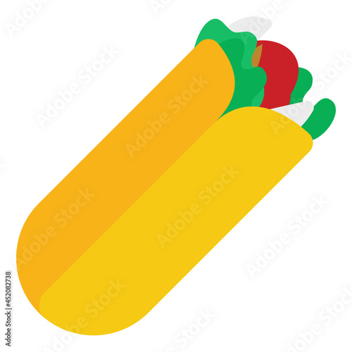 Junk food icon, vector design of shawarma