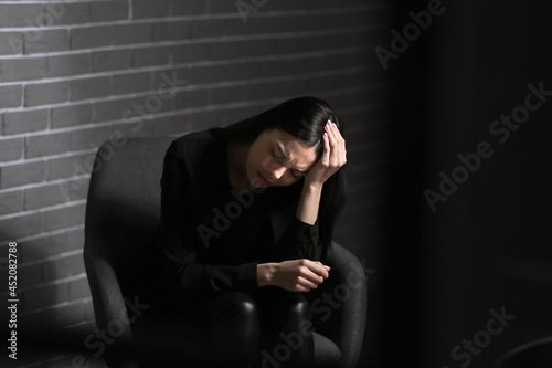 Young depressed businesswom...