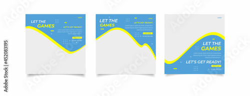 Sport games social media posts