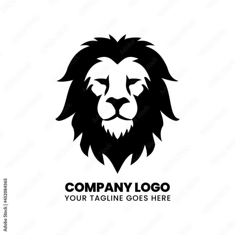 lion head logo template