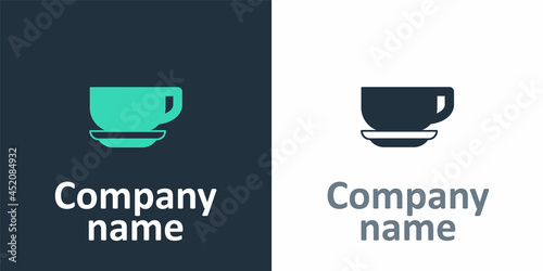Logotype Coffee cup icon isolated on white background. Tea cup. Hot drink coffee. Logo design template element. Vector