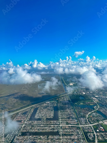 aerial view of the Everglades sawgrass recreation park in Florida photo