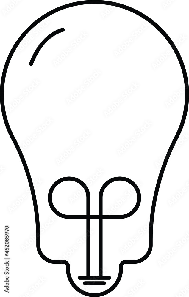 Bulb light vector icon. Lighting Electric lamp. Electricity, shine. Light Bulb icon vector