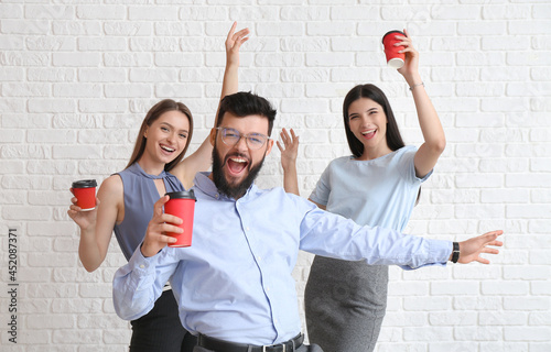 Happy business people with ...