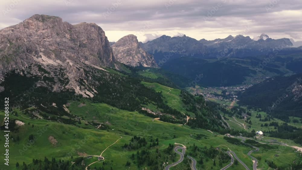 View of a valley in the Dolomite View of a valley in the Dolomite