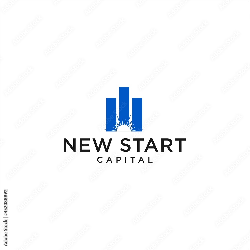 Modern Consulting and Finance Logo Design, Featuring Sun Symbol for Business Growth and Investment Modern Consulting and Finance Logo Design, Featuring Sun Symbol for Business Growth and Investment